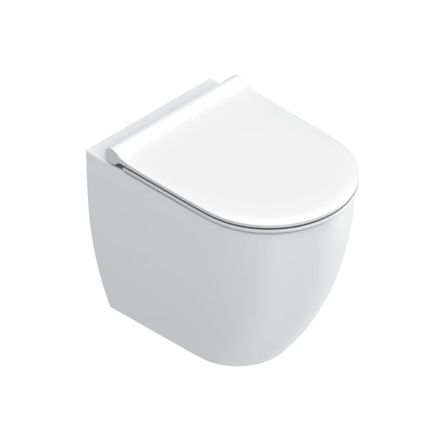 Плитка Catalano Sfera SFERA Унитаз напольный 50х35 безободковый. покрытие twinglaze+. смыв silentech. белый матовый  поверхность матовая