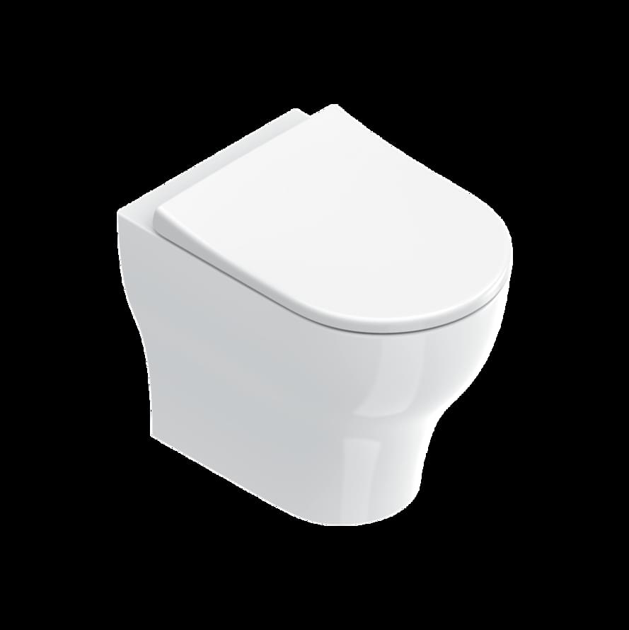 Плитка Catalano Sfera SFERA Унитаз напольный 52х35 безободковый. покрытие cataglaze+. смыв silentech. белый  поверхность глянец