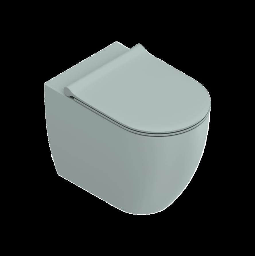 Плитка Catalano Sfera SFERA Унитаз напольный 55х35 безободковый. покрытие twinglaze+. смыв silentech. acqua матовый  поверхность матовая