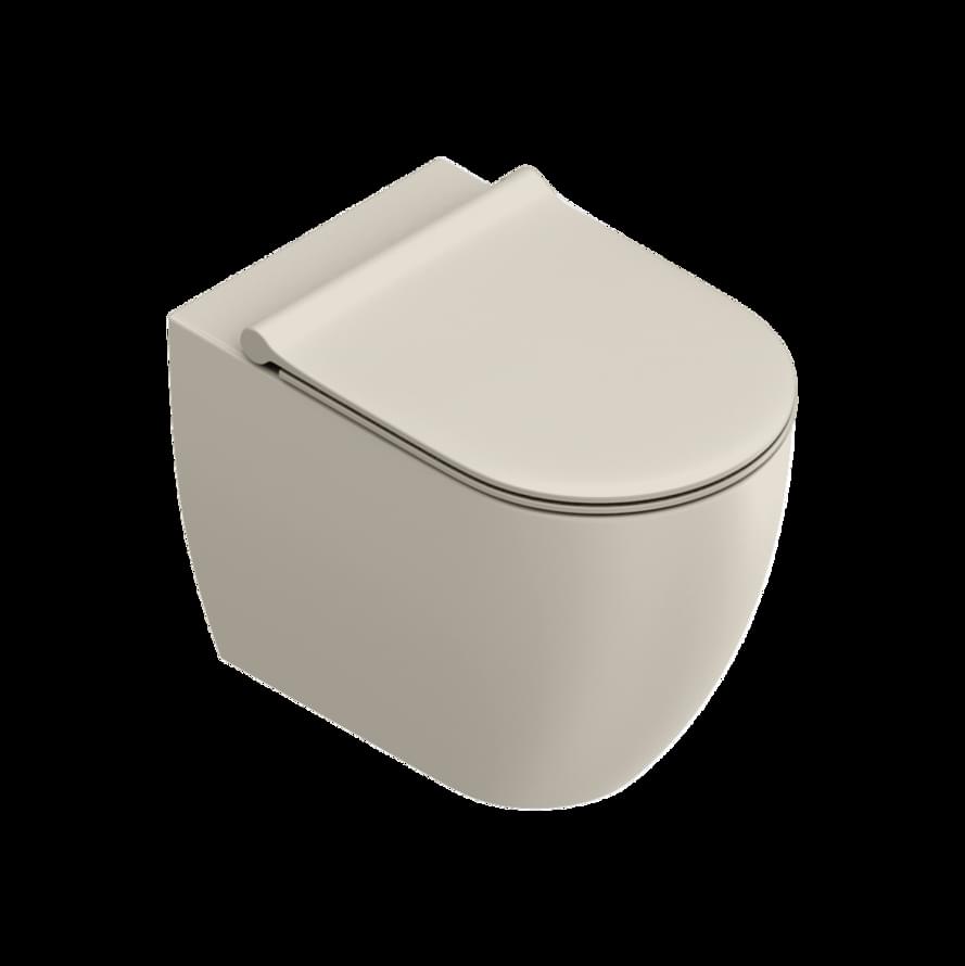 Плитка Catalano Sfera SFERA Унитаз напольный 55х35 безободковый. покрытие twinglaze+. смыв silentech. sabbia матовый  поверхность матовая
