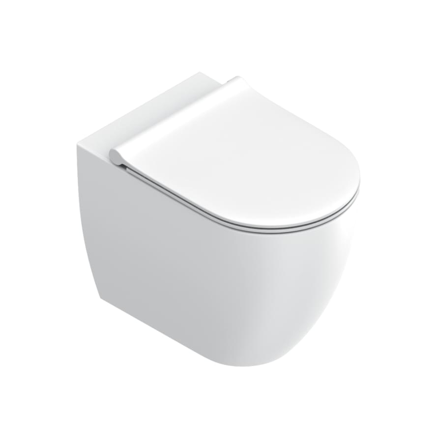 Плитка Catalano Sfera SFERA Унитаз напольный 55х35 безободковый. покрытие twinglaze+. смыв silentech. белый матовый  поверхность матовая