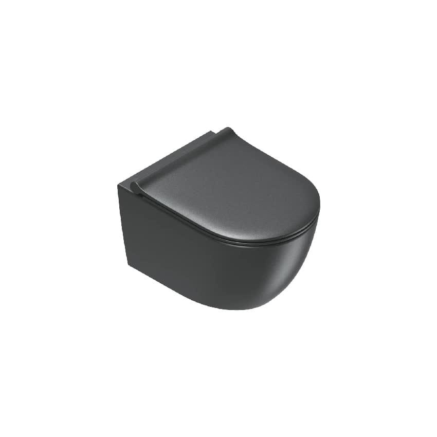 Плитка Catalano Sfera SFERA Унитаз подвесной 50x35 под крепление up-fix. покрытие twinglaze+. смыв silentech. черный матовый  поверхность матовая