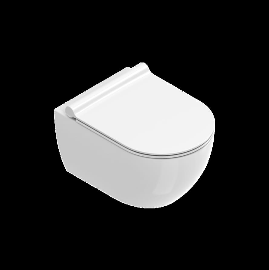 Плитка Catalano Sfera SFERA Унитаз подвесной 50х35 безободковый. покрытие cataglaze+. смыв silentech. белый  поверхность глянец