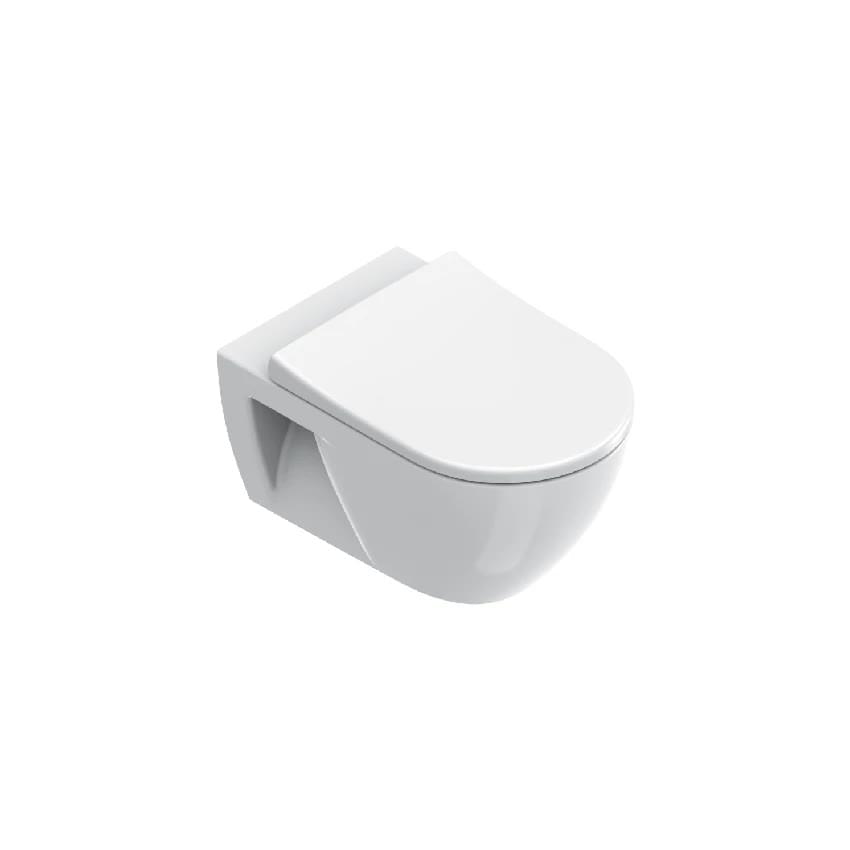 Плитка Catalano Sfera SFERA Унитаз подвесной 54х35 безободковый. открытый крепеж. покрытие cataglaze+. смыв silentech. белый  поверхность глянец