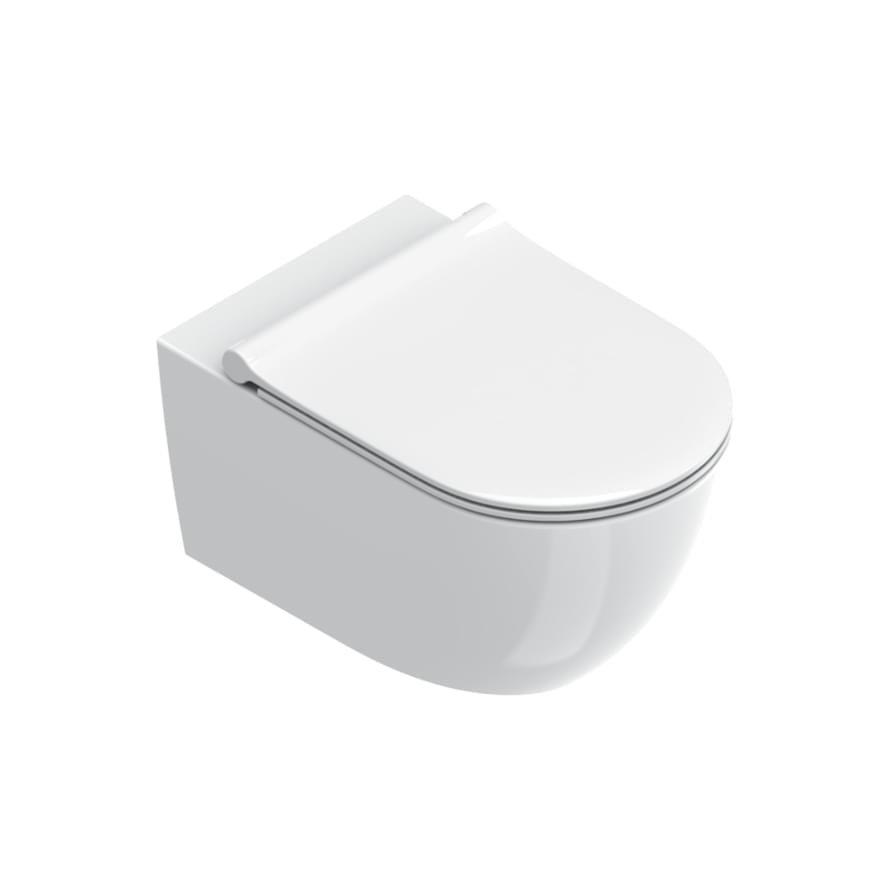 Плитка Catalano Sfera SFERA Унитаз подвесной 55х35 безободковый. покрытие cataglaze+. смыв silentech. белый  поверхность глянец