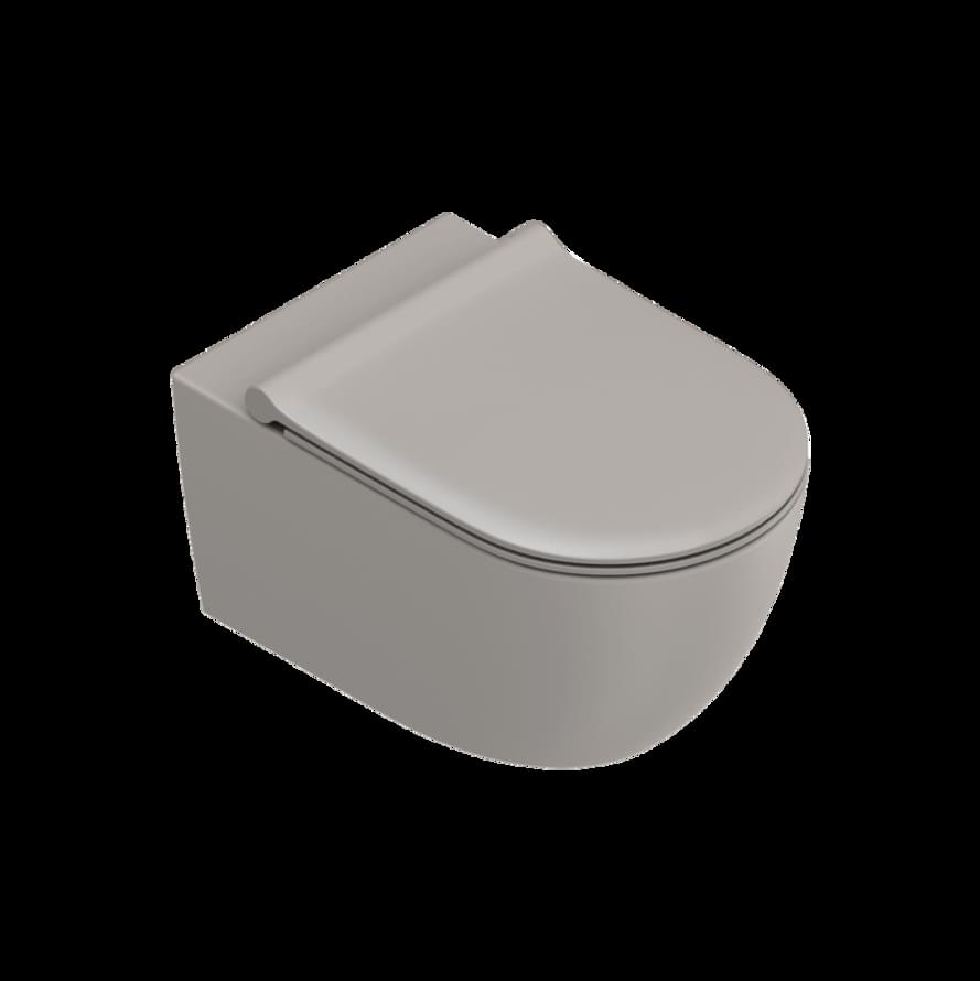 Плитка Catalano Sfera SFERA Унитаз подвесной 55х35 безободковый. покрытие twinglaze+. смыв silentech. tortora матовый  поверхность матовая