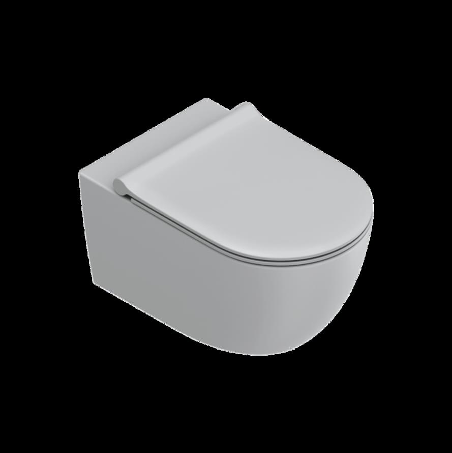 Плитка Catalano Sfera SFERA Унитаз подвесной 55х35 безободковый. покрытие twinglaze+. смыв silentech. цемент матовый  поверхность матовая
