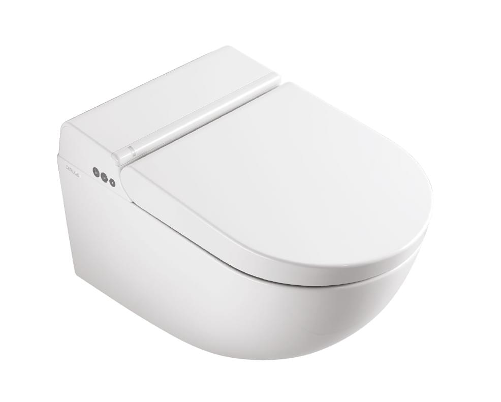 Плитка Catalano SilentClean Подвесной безободковый унитаз 59x38 с интегрированным электронным сиденьем белый матовый  поверхность матовая