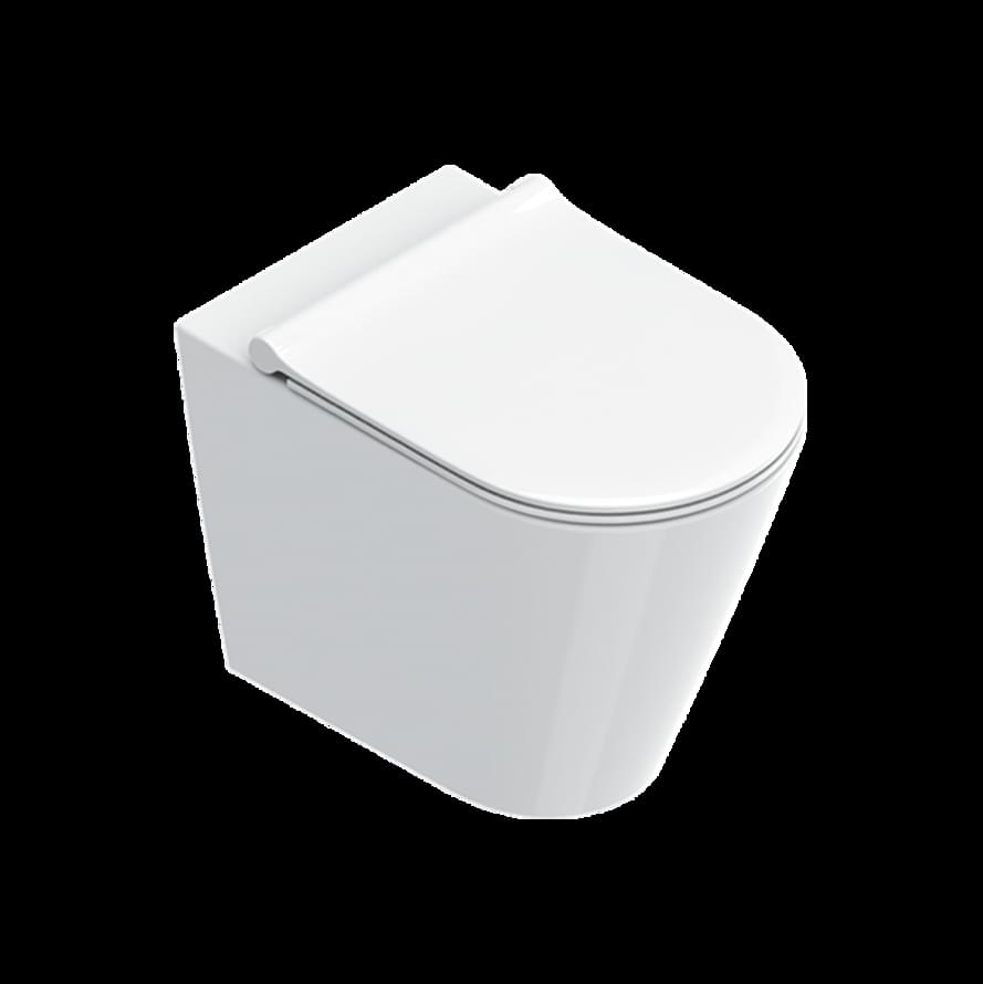 Плитка Catalano Zero ZERO Унитаз напольный 55х35 безободковый. покрытие cataglaze+. смыв silentech. белый  поверхность глянец