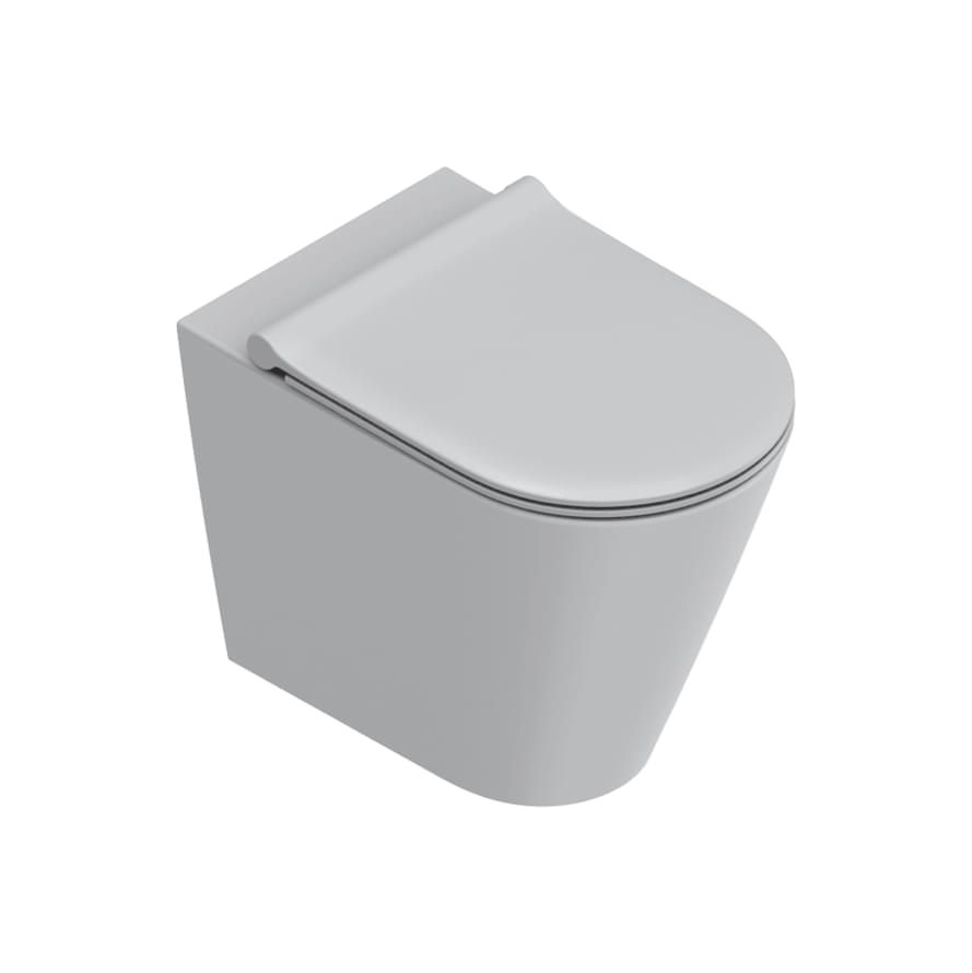 Плитка Catalano Zero ZERO Унитаз напольный 55х35 безободковый. покрытие twinglaze+. смыв silentech. цемент матовый  поверхность матовая