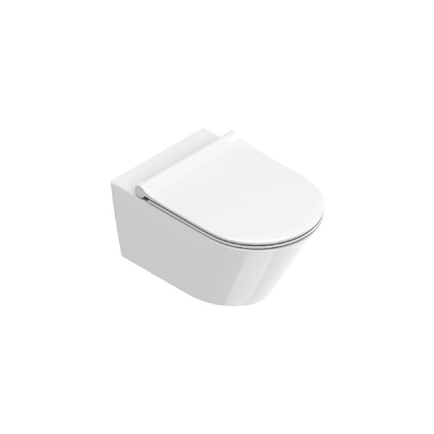 Плитка Catalano Zero ZERO Унитаз подвесной 55х35 безободковый под крепление up-fix. покрытие cataglaze+. смыв silentech. белый  поверхность глянец