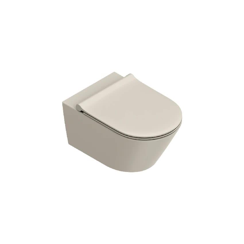Плитка Catalano Zero ZERO Унитаз подвесной 55х35 безободковый под крепление up-fix. покрытие twinglaze+. смыв silentech. sabbia матовый  поверхность матовая