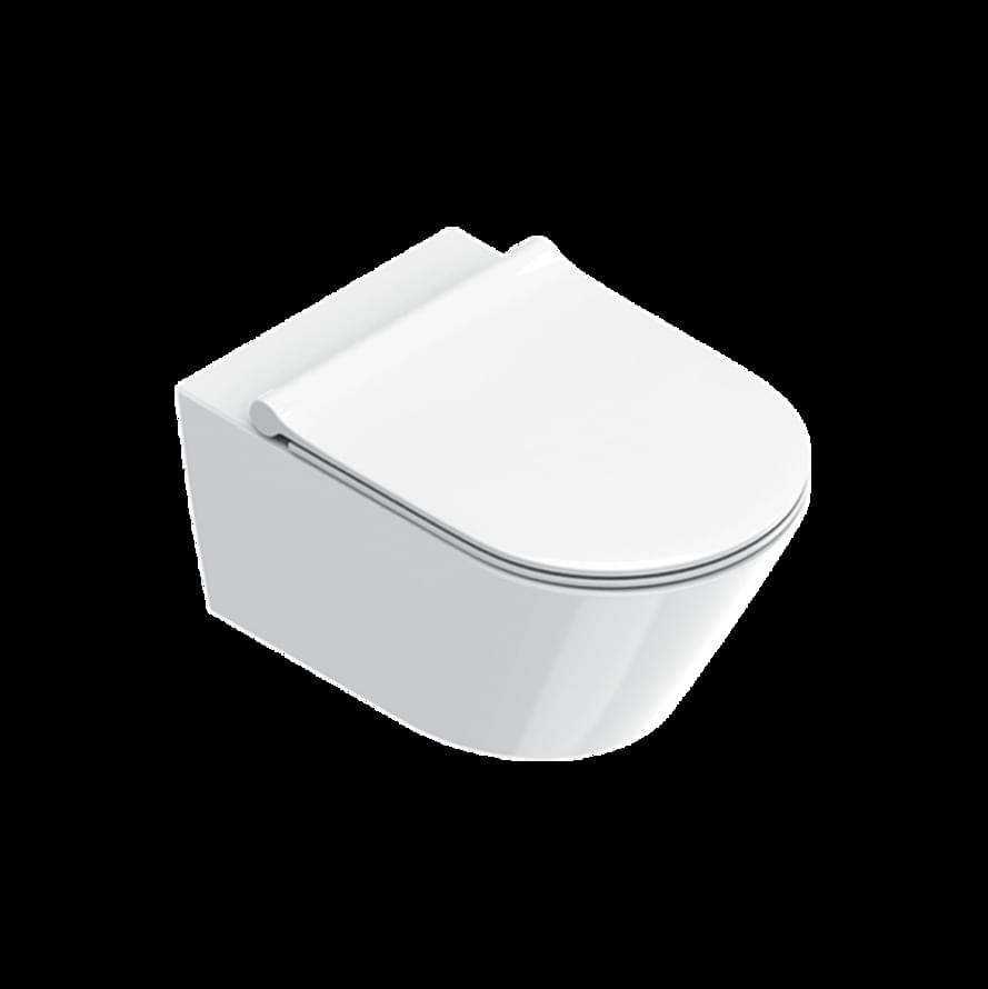 Плитка Catalano Zero ZERO Унитаз подвесной 55х35 безободковый. покрытие cataglaze+. смыв silentech. белый  поверхность глянец