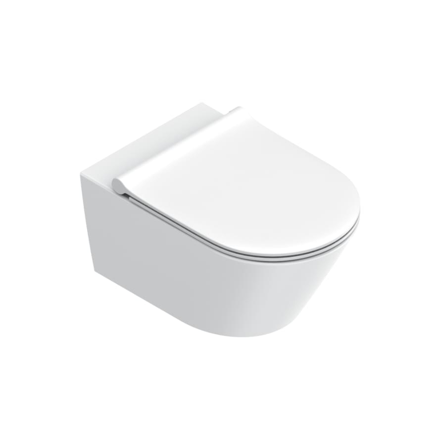 Плитка Catalano Zero ZERO Унитаз подвесной 55х35 безободковый. покрытие twinglaze+. смыв silentech. белый матовый  поверхность матовая