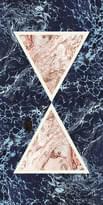 Плитка Cedit Araldica Triangoli Blu Lucido R 120x240 см, поверхность полированная