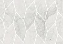 Плитка Century Contact Fashion Stone White Mosaico Su Rete Molata 22x31 см, поверхность полуполированная