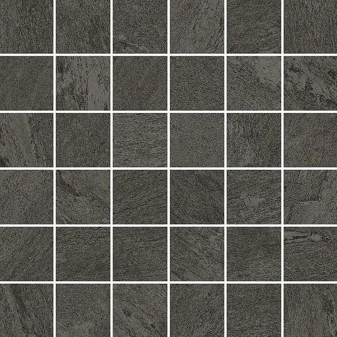 Century Stonerock Black 4.7x4.7 Mosaico Su Rete 30x30
