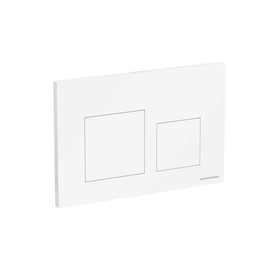 Плитка Ceramicanova Balance Кнопка смыва BALANCE Square белый  поверхность глянцевая
