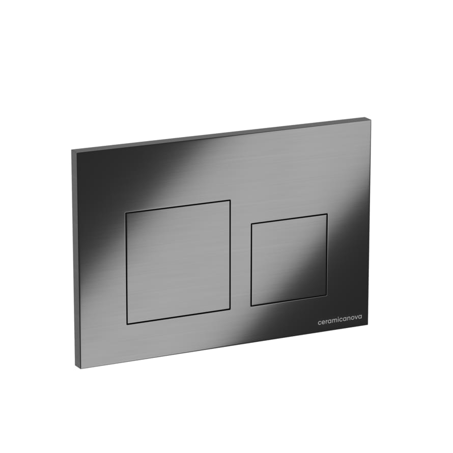 Плитка Ceramicanova Balance Кнопка смыва BALANCE Square вороненая сталь  поверхность брашированная