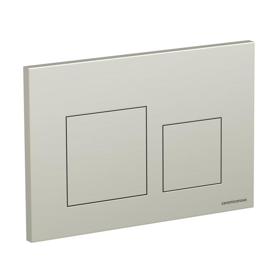 Плитка Ceramicanova Balance Кнопка смыва BALANCE Square никель  поверхность брашированная