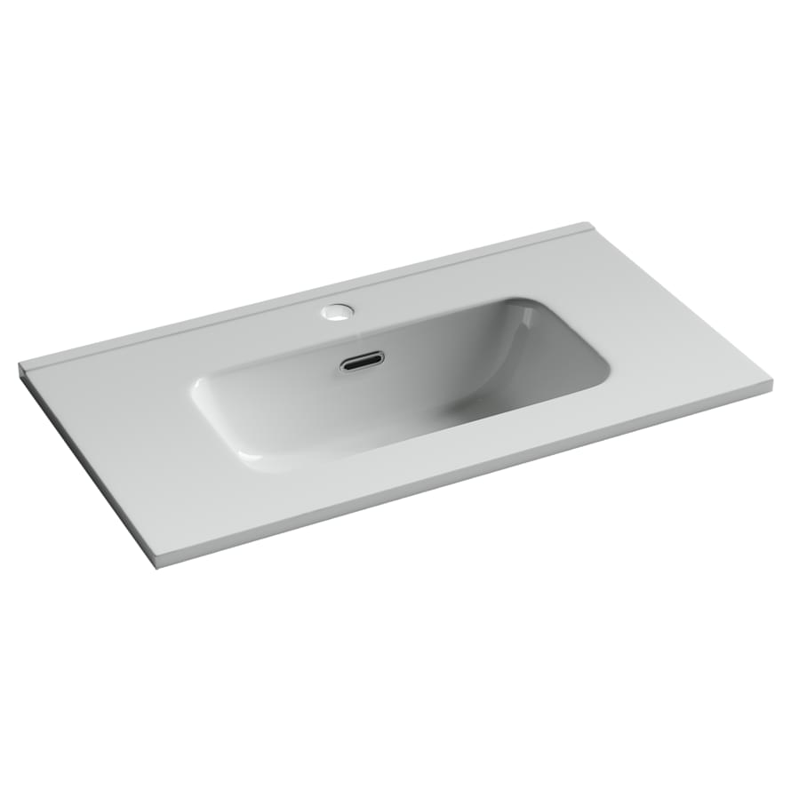 Плитка Ceramicanova Compact Раковина накладная COMPACT мебельная с отверстием под смеситель 710x395x170 мм белый  поверхность глянец