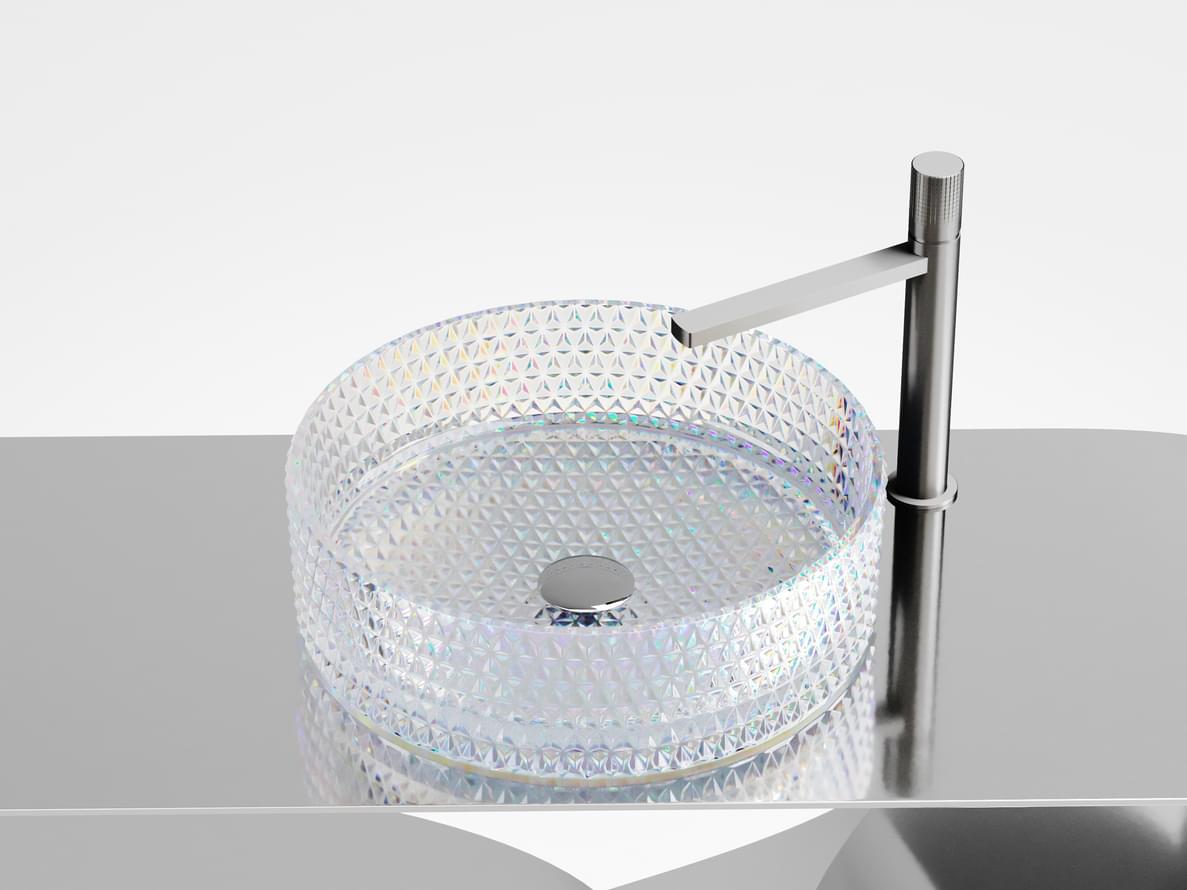 Плитка Ceramicanova Cristal Раковина накладная CRISTAL круглая 360x360x120 мм неон  поверхность глянец