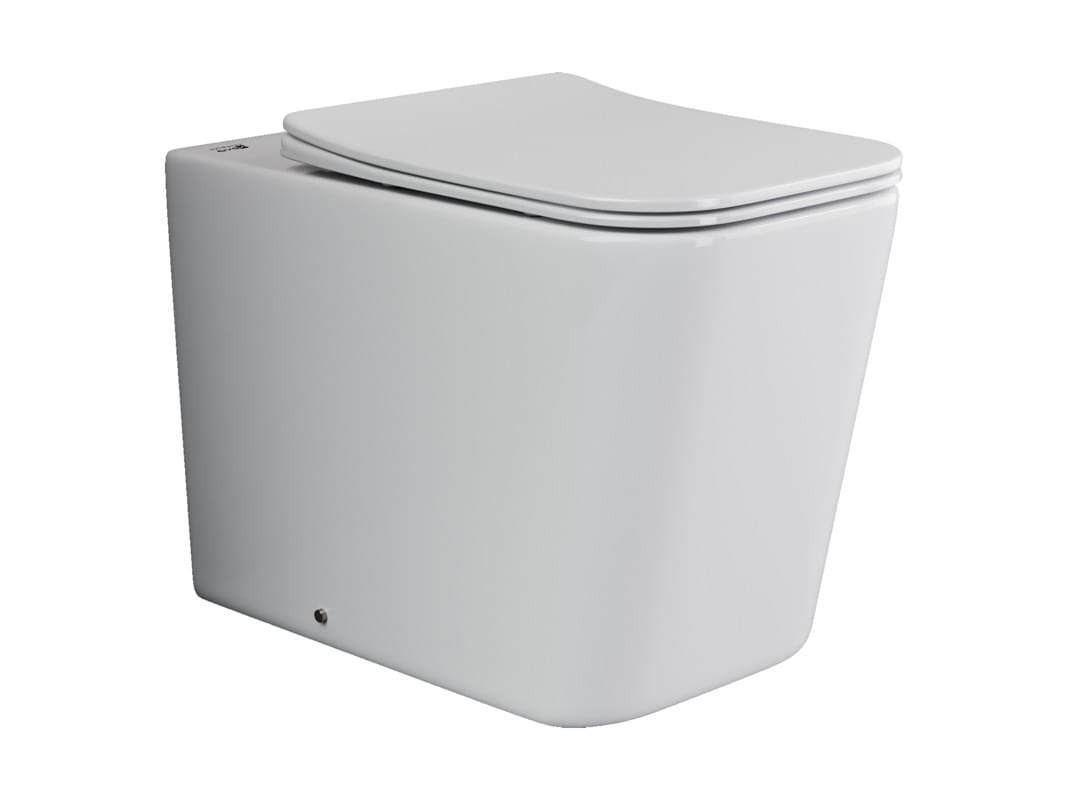 Плитка Ceramicanova Cubic Унитаз приставной CUBIC Rimless сиденье с микролифтом белый  поверхность глянец