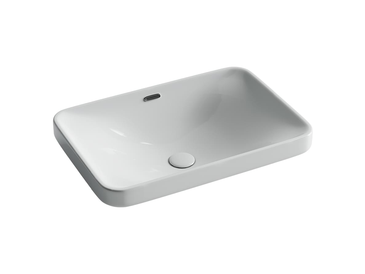 Плитка Ceramicanova Element Раковина ELEMENT встраиваемая сверху 605x415x185 мм белый  поверхность глянец