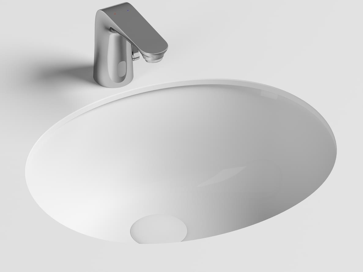 Плитка Ceramicanova Element Раковина ELEMENT встраиваемая снизу 510x420x195 мм белый  поверхность глянец