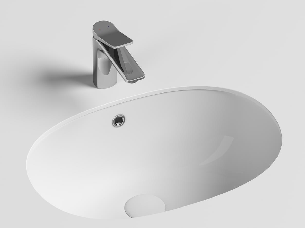 Плитка Ceramicanova Element Раковина ELEMENT встраиваемая снизу 565x385x210 мм белый  поверхность глянец