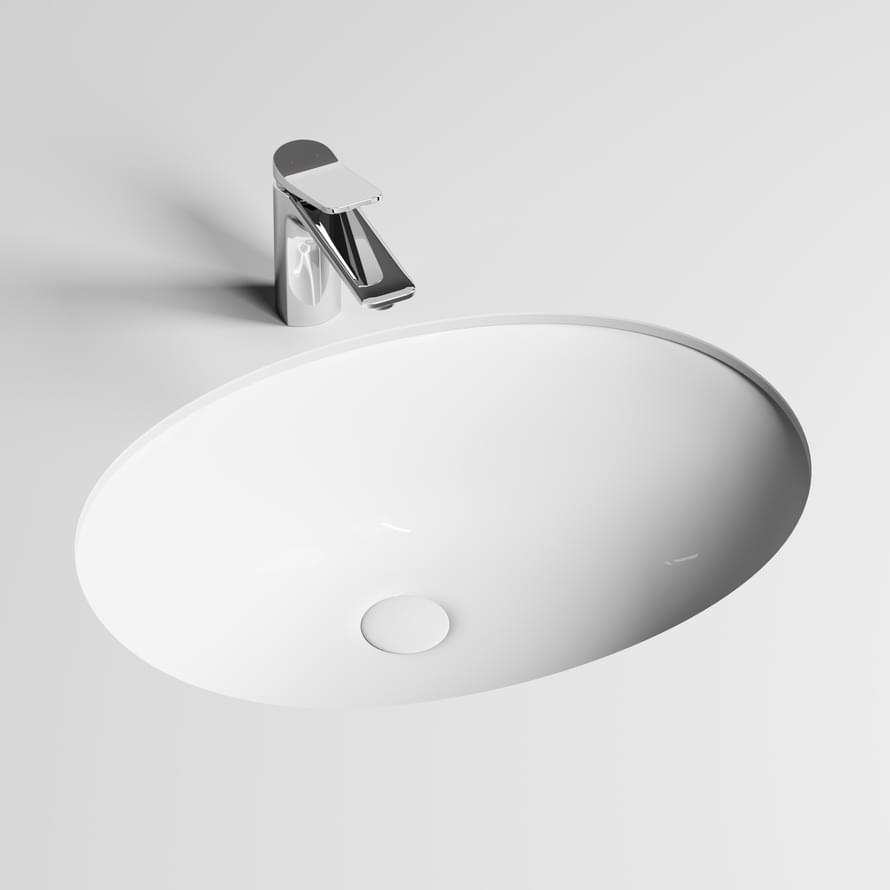 Плитка Ceramicanova Element Раковина ELEMENT встраиваемая снизу 567x428x150 мм белый  поверхность глянец