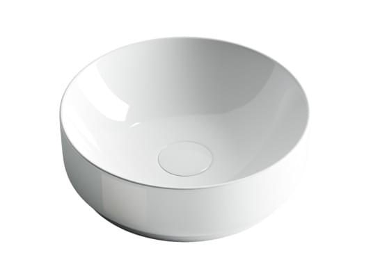 Плитка Ceramicanova Element Раковина ELEMENT накладная круглая 350x350x120 мм белый  поверхность глянец