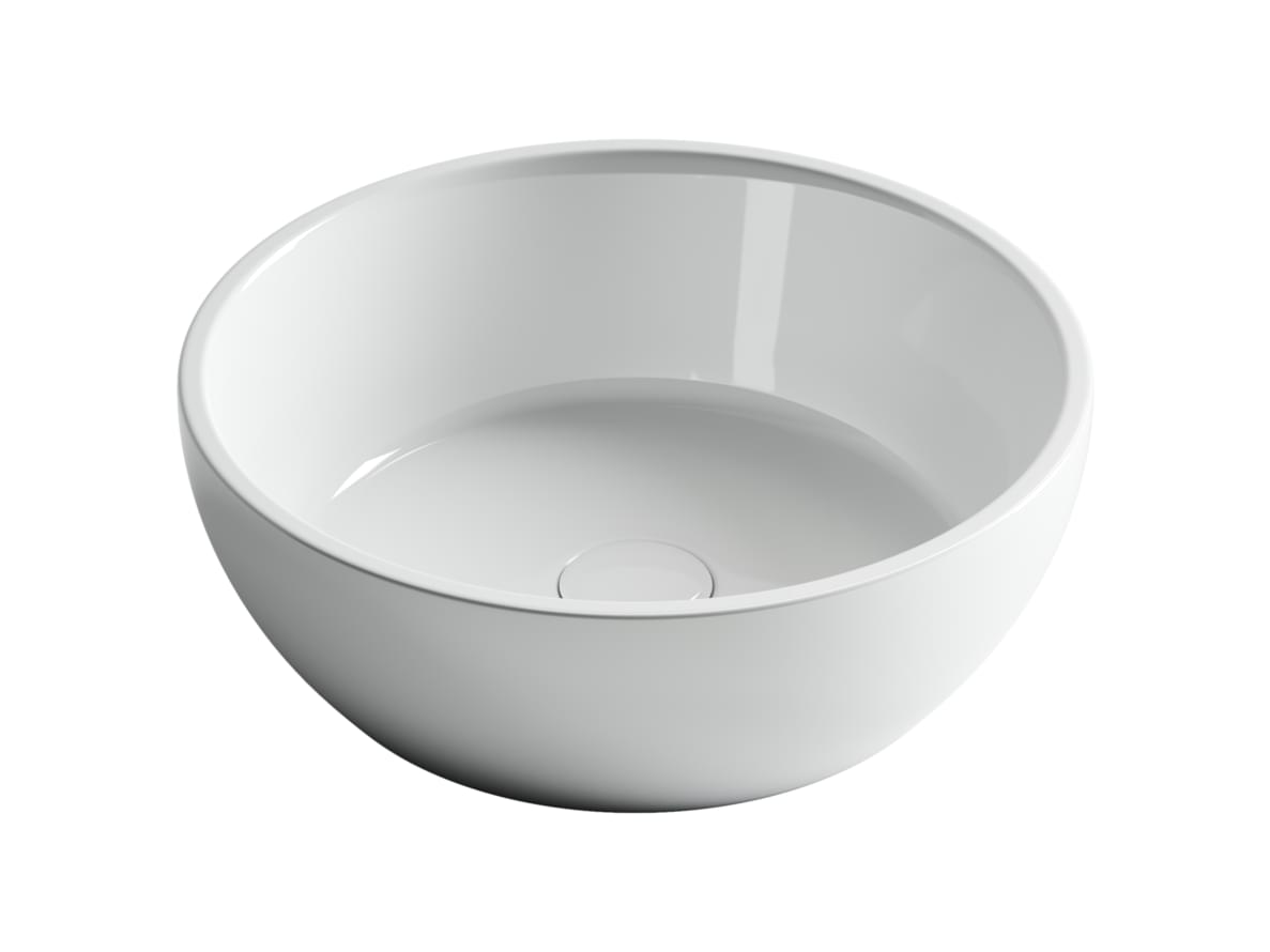 Плитка Ceramicanova Element Раковина ELEMENT накладная круглая 410x410x145 мм белый  поверхность глянец