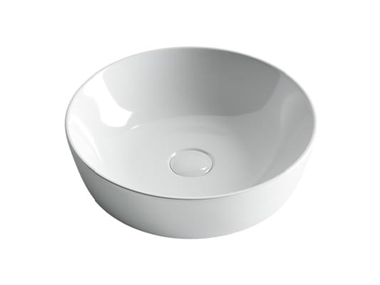Плитка Ceramicanova Element Раковина ELEMENT накладная круглая 420x420x135 мм белый  поверхность глянец