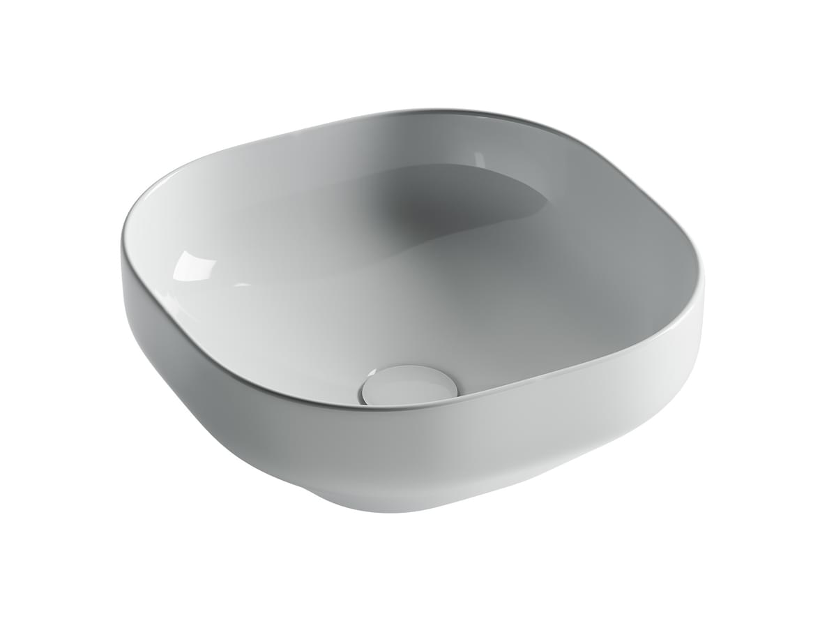 Плитка Ceramicanova Element Раковина накладная ELEMENT квадратная 380x380x150 мм белый  поверхность глянец