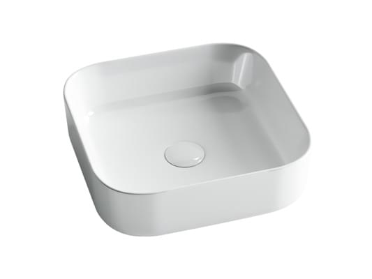 Плитка Ceramicanova Element Раковина накладная ELEMENT квадратная 390x390x135 мм белый  поверхность глянец