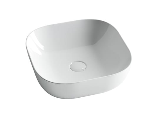 Плитка Ceramicanova Element Раковина накладная ELEMENT квадратная 420x420x145 мм белый  поверхность глянец