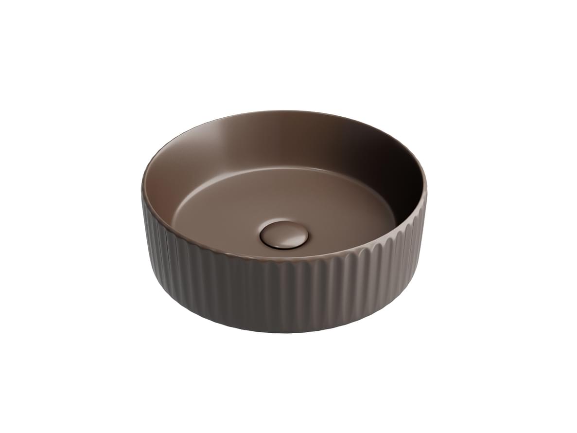 Плитка Ceramicanova Element Раковина накладная ELEMENT круглая 360x360x120 мм коричневый матовый  поверхность матовая