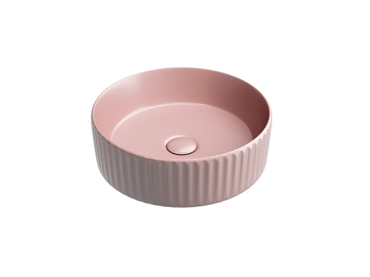 Плитка Ceramicanova Element Раковина накладная ELEMENT круглая 360x360x120 мм розовый матовый  поверхность матовая