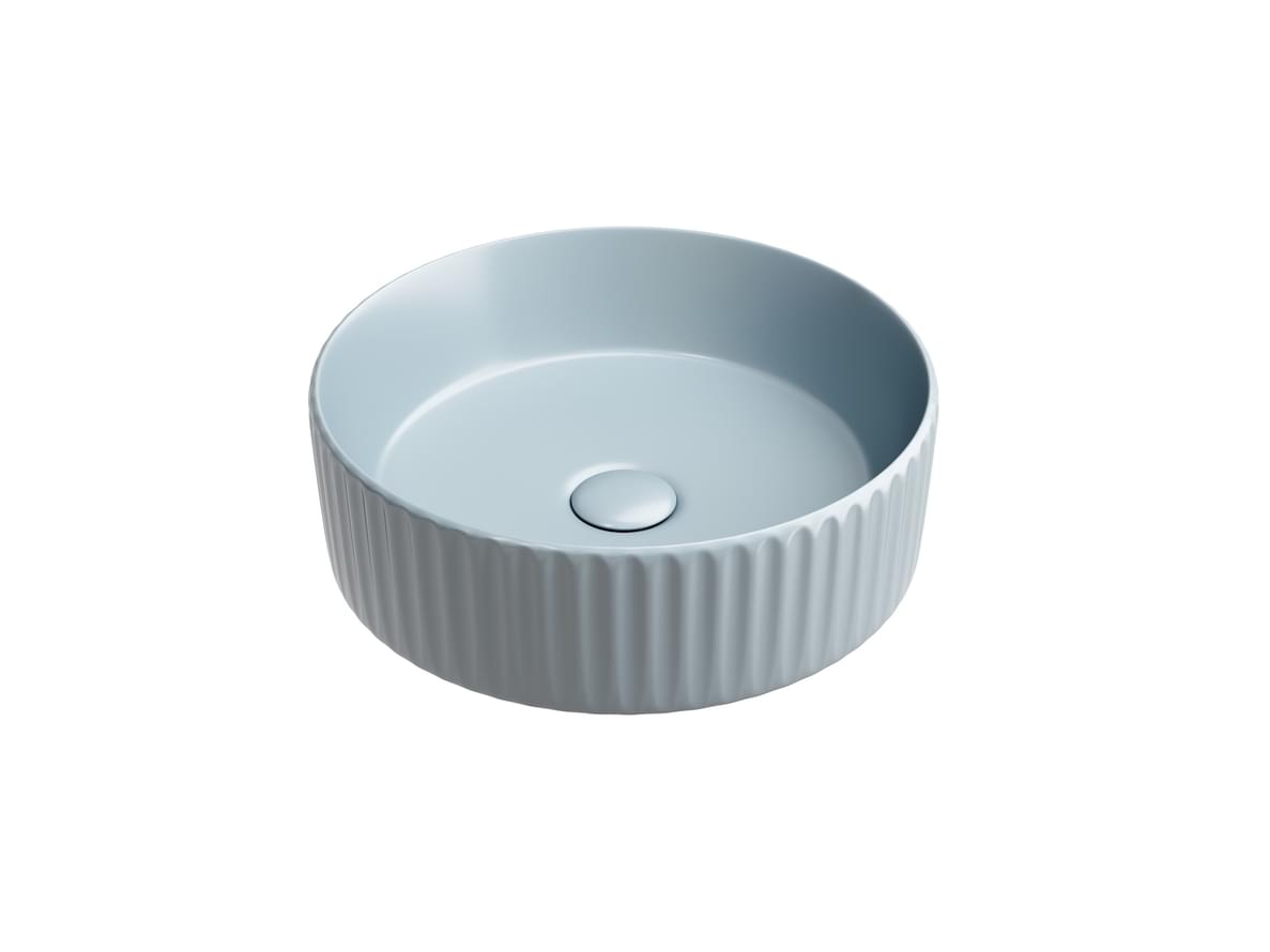 Плитка Ceramicanova Element Раковина накладная ELEMENT круглая 360x360x120 мм серо-голубой матовый  поверхность матовая