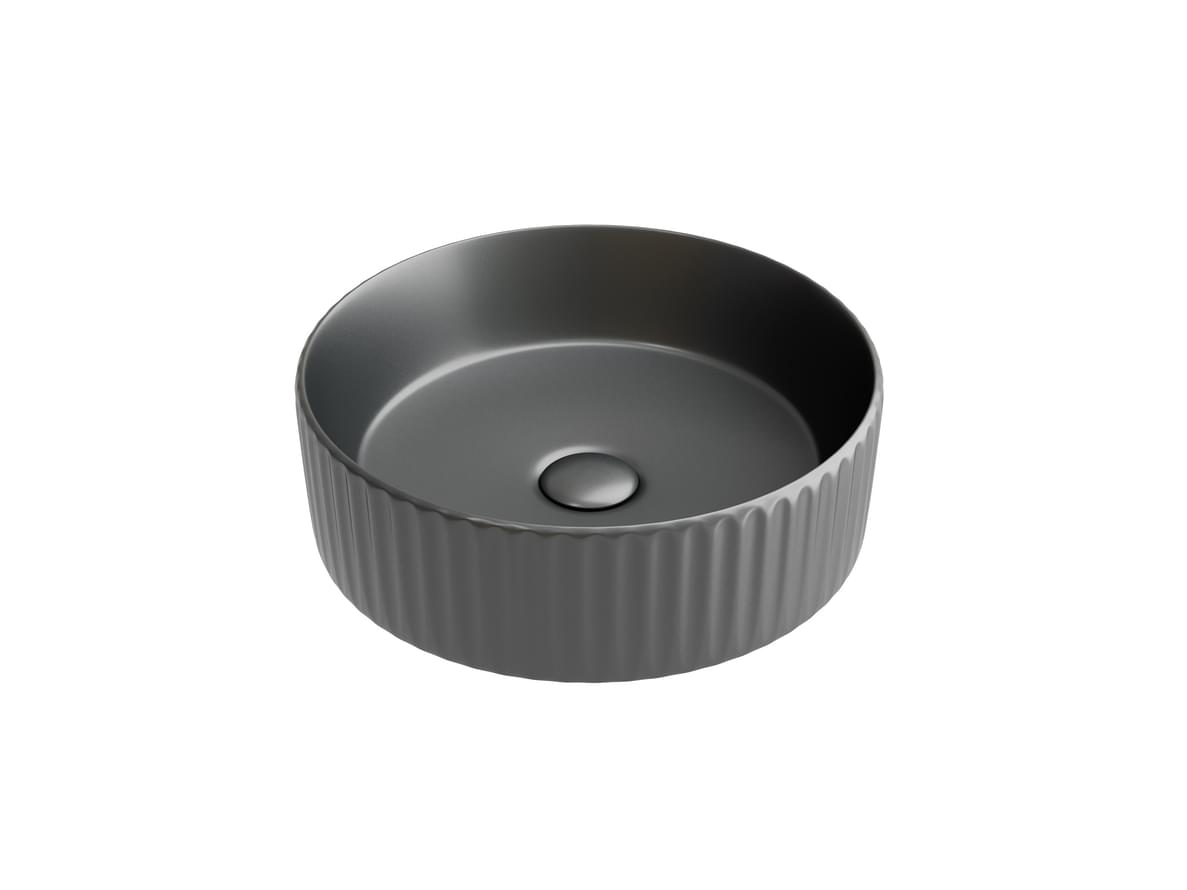 Плитка Ceramicanova Element Раковина накладная ELEMENT круглая 360x360x120 мм темный антрацит матовый  поверхность матовая