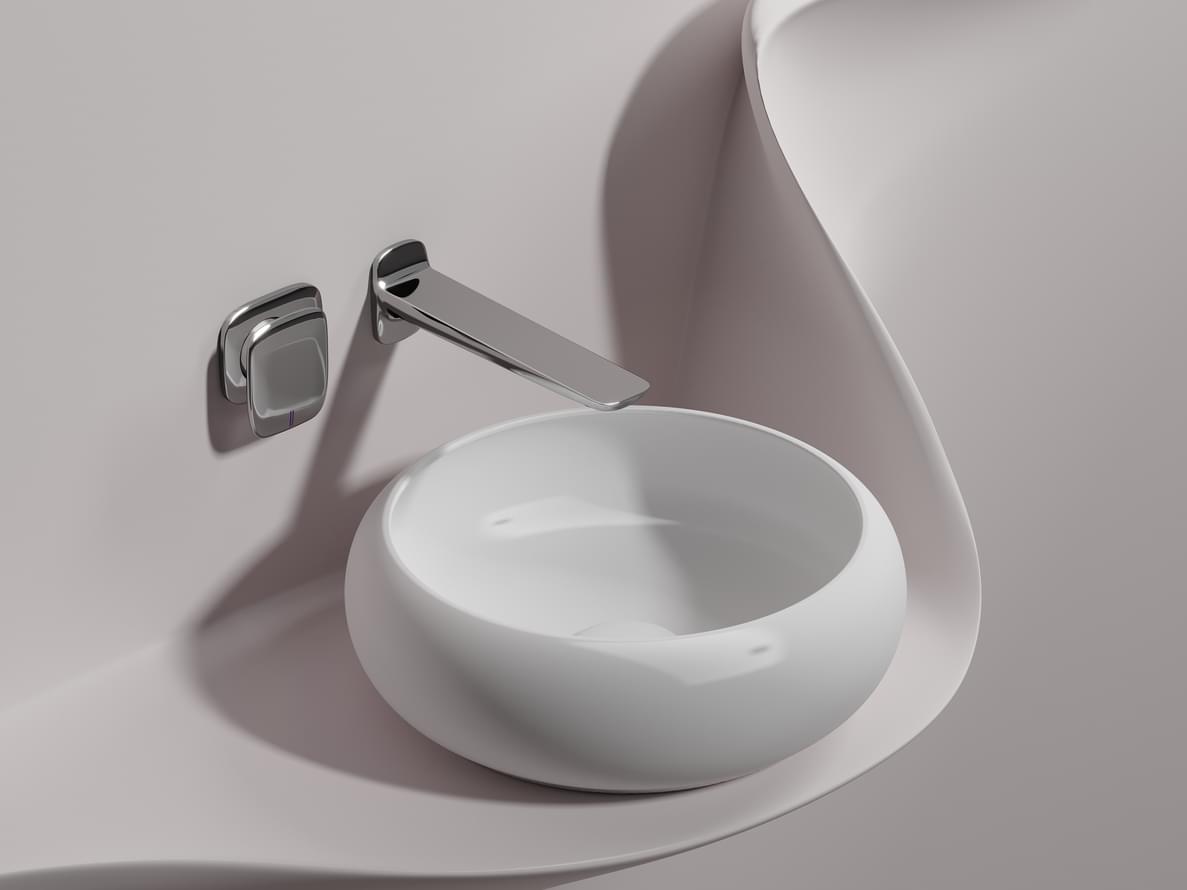 Плитка Ceramicanova Element Раковина накладная ELEMENT круглая 365x365x120 мм белый матовый  поверхность матовая