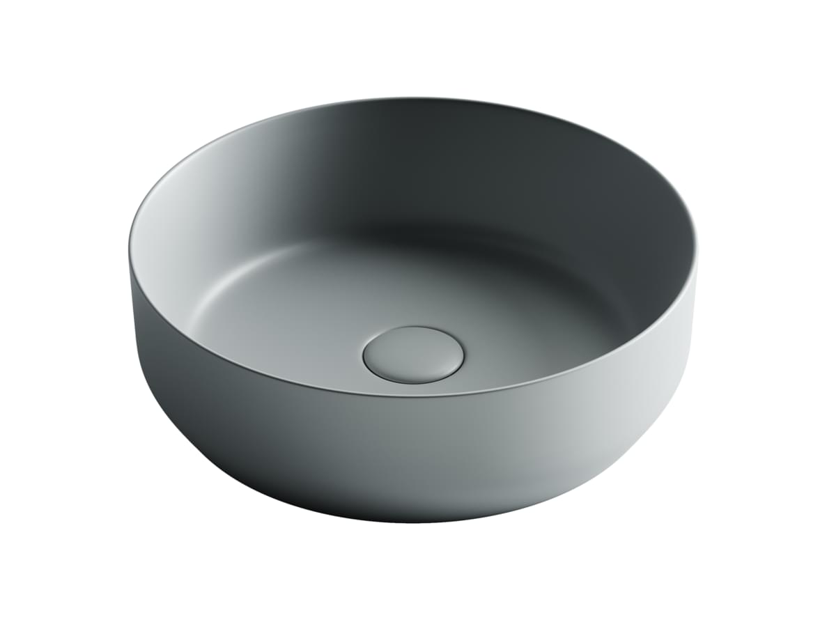 Плитка Ceramicanova Element Раковина накладная ELEMENT круглая 390x390x120 мм антрацит матовый  поверхность матовая