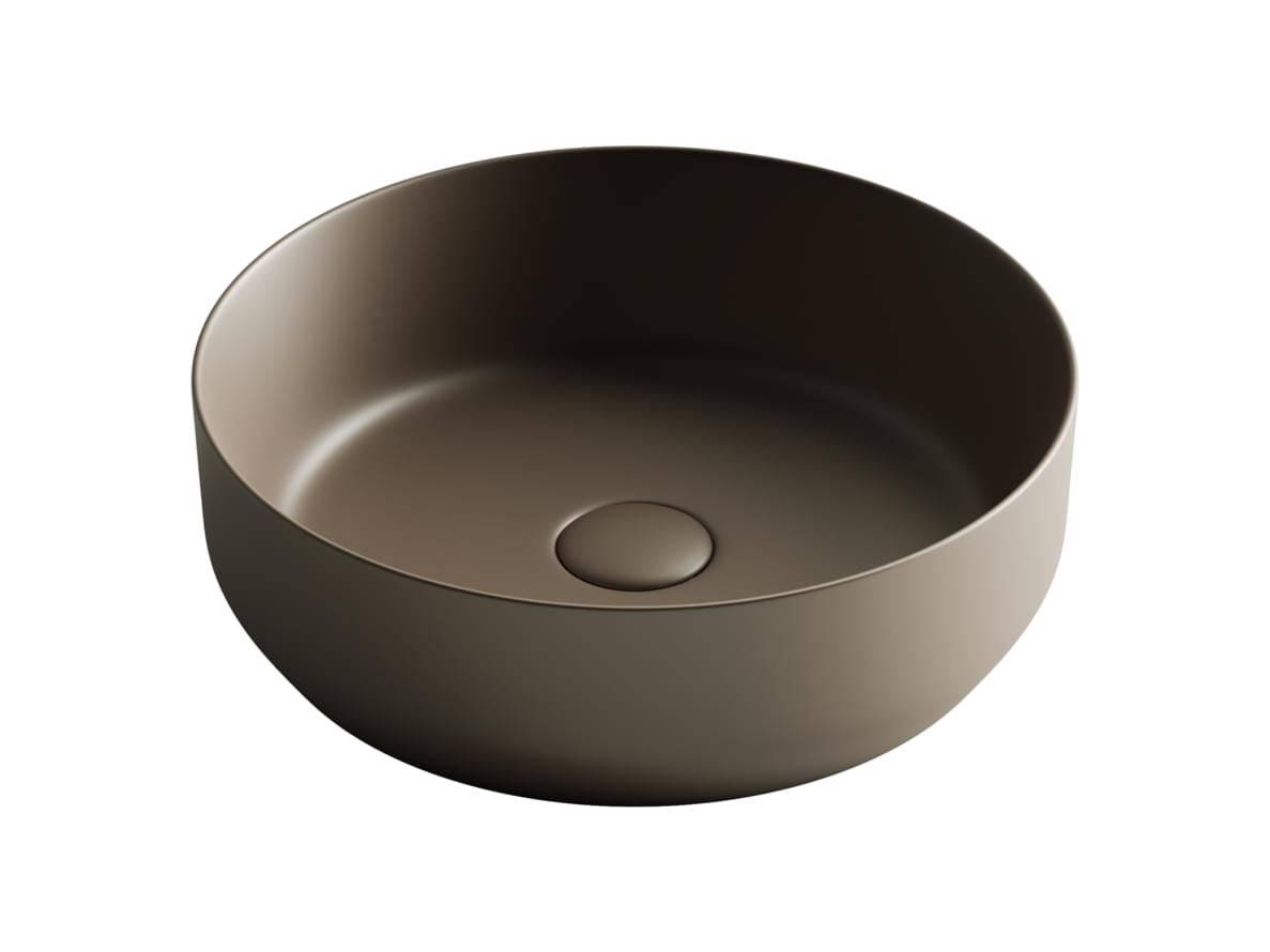 Плитка Ceramicanova Element Раковина накладная ELEMENT круглая 390x390x120 мм коричневый матовый  поверхность матовая