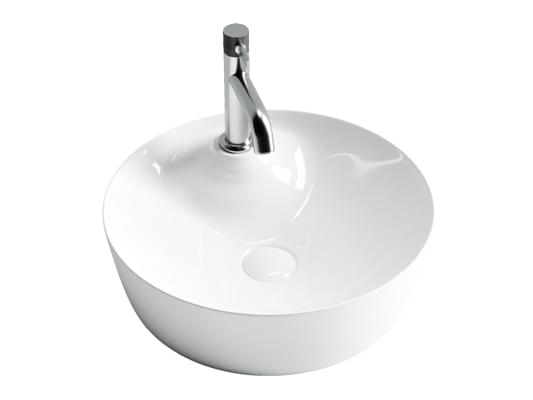 Плитка Ceramicanova Element Раковина накладная ELEMENT круглая 435x435x130 мм белый  поверхность глянец