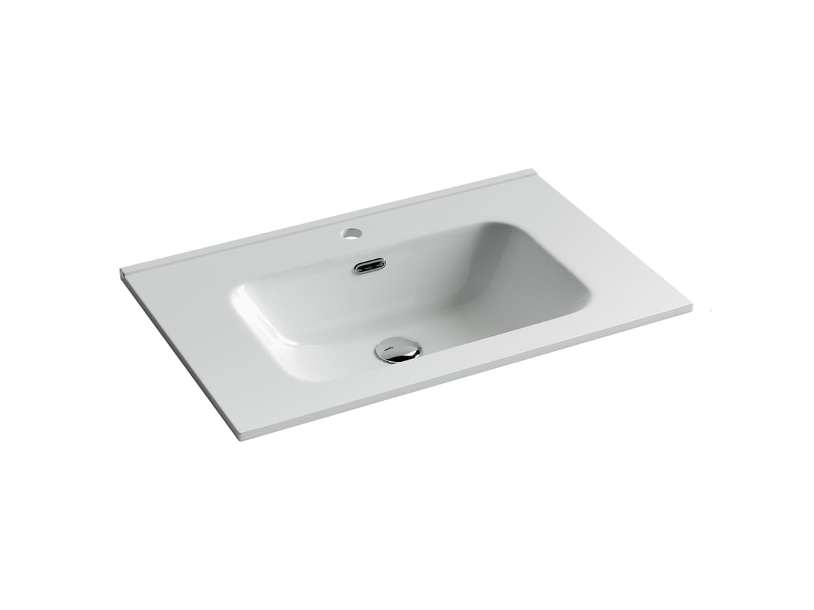 Плитка Ceramicanova Element Раковина накладная ELEMENT мебельная 710x465x180 мм белый  поверхность глянец