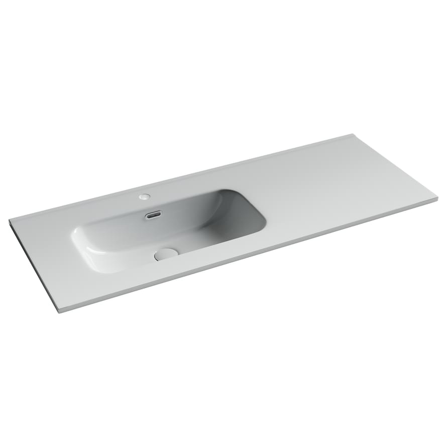 Плитка Ceramicanova Element Раковина накладная ELEMENT мебельная чаша слева 1210x465x180 мм белый  поверхность глянец