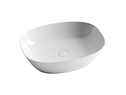 Плитка Ceramicanova Element Раковина накладная ELEMENT овальная 500x380x140 мм белый  поверхность глянец