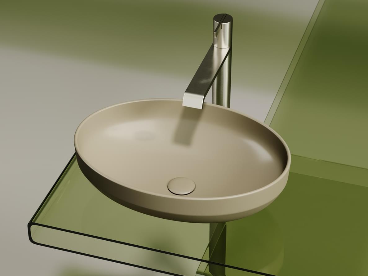 Плитка Ceramicanova Element Раковина накладная ELEMENT овальная 502x365x145 мм капучино матовый  поверхность матовая