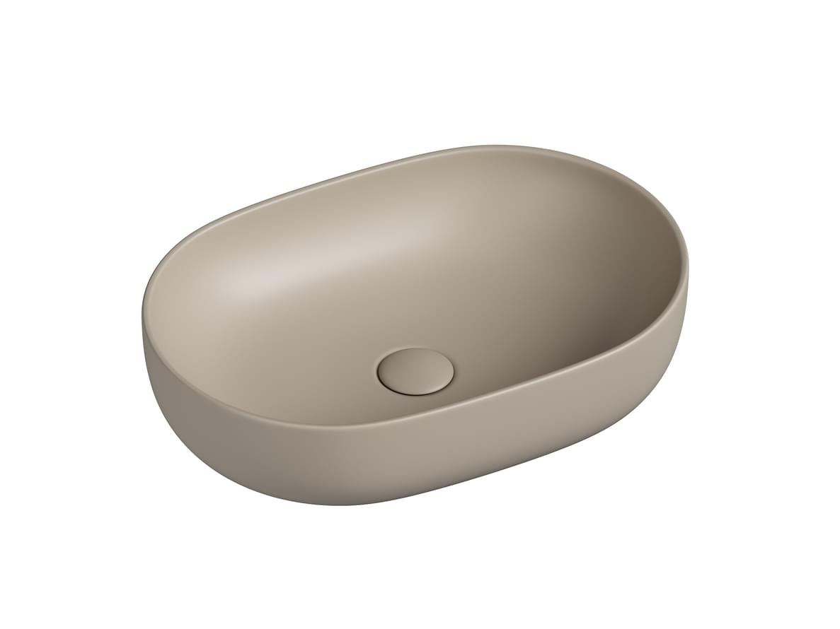 Плитка Ceramicanova Element Раковина накладная ELEMENT овальная 600x415x135 мм капучино матовый  поверхность матовая